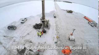 Manitoba Hydro Bipole III – foundation installation [upl. by Gnuhp]