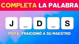 JUEGO DE PALABRAS BÍBLICAS  COMPLETA LA PALABRA  PREGUNTAS DE LA BIBLIA [upl. by Alica]