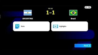 argentina vs brazil penalty shootout efootball2024 Pess viralreels trendingsong efootball2024 [upl. by Hau]