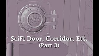 Blender 28 Modeling a SciFi Door Corridor Etc Part 3 [upl. by Yeleek]