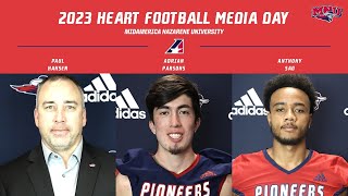 2023 MidAmerica Nazarene University Heart Football Media Day [upl. by Enrobialc134]