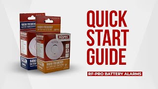 Hispec RF10 Pro Battery Smoke amp Heat Alarms  Quick Start Guide [upl. by Erbe]