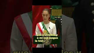 ClaudiaSheinbaum en su primer discurso reconoce la grandeza del Expresidente López Obrador [upl. by Aerdnaeel]