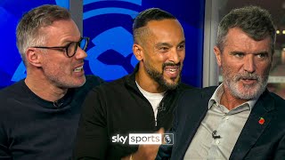 Roy Keane Jamie Carragher and Theo Walcott react to Arsenal vs Liverpool draw [upl. by Yclehc]