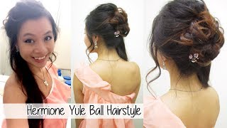 Hermione Granger Yule Ball Hairstyle l Formal Updo with Curls [upl. by Eelyrag785]