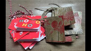 Christmas Gift Tag 1 using napkins [upl. by Meibers617]