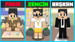 DİLENCİ ÇOCUK ÖNCE ZENGİN SONRA ŞEHRİN BAŞKANI OLDU 😎  Minecraft ZENGİN FAKİR HAYATI [upl. by Ygiaf]