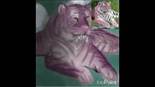 Winged Tiger art ibisxpaint drawing tigers wingedtiger tiger pinktiger digitalart [upl. by Nnaacissej590]