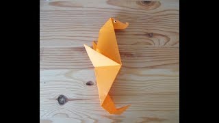 Origami Einfaches Seepferdchen [upl. by Mosira]