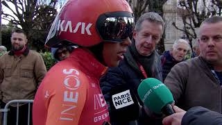 Egan Bernal  Entrevista en la llegada  Etapa 3  ParisNice 2024 [upl. by Ahsieit]