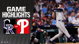 Rockies vs Phillies Game Highlights 41524  MLB Highlights [upl. by Perkoff]