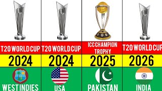 Upcoming ICC Events Schedule 2024 to 2031 List II ICC major Tournaments Country host 2024 to 2031 [upl. by Eirollam424]