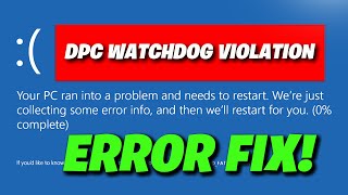 How to Fix Error Code DPCWatchdogViolation Windows 1011 NEW 2024 [upl. by Aufa]