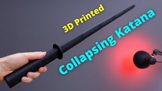 3D Printed Collapsing Katana Sword Toy [upl. by Neerahs]