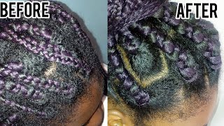 HOW TO REFRESH BOX BRAIDS REDOING MY 4 MONTHS OLD BRAIDS HOW MUCH SHED HAIR HAIRLISTABOMB [upl. by Violeta]