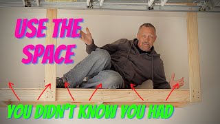 DIY Hanging Garage Shelves  Garage Storage Ideas [upl. by Frohne716]