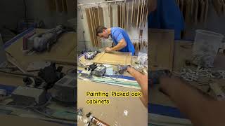 Prep work to paint pickled oak cabinets [upl. by Ener]