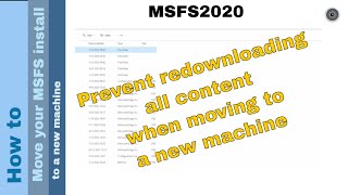 Flight Simulator 2020  How to  Move your MSFS install to a new machine [upl. by Erdnoid]