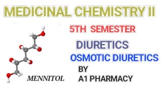 OSMOTIC DIURETICS diuretics medicinal chemistry 5th semester [upl. by Mcclelland888]