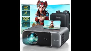 YABER Pro V9 4K Projector Review – Pros amp Cons – 500 ANSI Outdoor Movie Projector [upl. by Acinomahs]