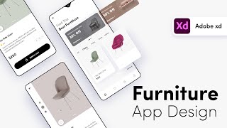 Furniture App Design in Adobe XD WireframeMockup  Prototype [upl. by Eckhardt731]