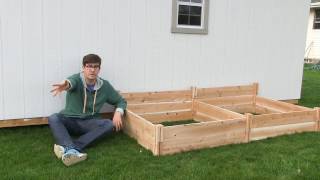 Worlds Easiest 30 Modular Raised Bed Build  No Tools Required [upl. by Asenav]