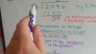 Grade 5 Math 28 Adjust Quotients if Estimate is High or Low [upl. by Anoyk]