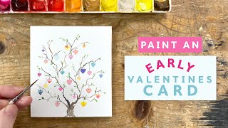 Its Never Too Early for A Watercolour Valentines Card [upl. by Conte]