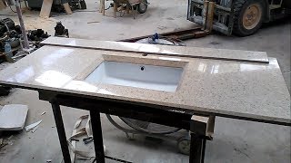 Encimera de Silestone con la pila por debajo How to make a countertop with the sink below [upl. by Derian949]