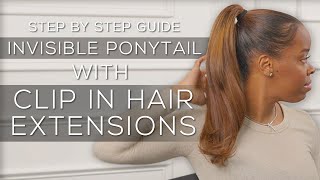 How to Do a Natural Ponytail with Seamless ClipIn Hair Extensions [upl. by Adyaj]