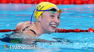 Mollie OCallaghan wins allAussie duel vs Ariarne Titmus in 200 free  Paris Olympics  NBC Sports [upl. by Aiza253]