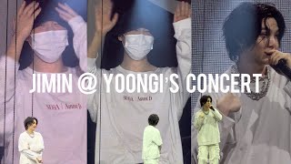 230429 Jimin goes to Yoongi concert  “focus on me” BTS Suga Agust D Newark Concert Fancam Tour [upl. by Sadye]