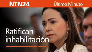 Tribunal ratifica la inhabilitación política a María Corina Machado [upl. by Yekcin]