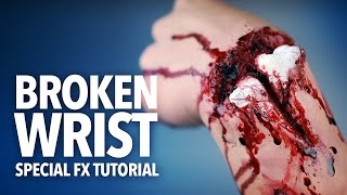 Broken wrist exposed bone fx makeup tutorial [upl. by Heim754]