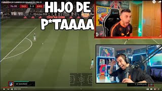 AURONPLAY REACCIONA A 5 MINUTOS DE CABRE0S DE DjMaRiiO EN FIFA 21😂 [upl. by Arramahs500]