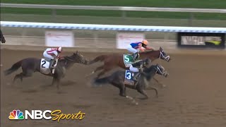 Wood Memorial 2021 ends with biggest upset in race history FULL RACE  NBC Sports [upl. by Nibram]