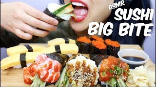 ASMR SUSHI BIG BITE Eating Sounds No Talking  SASASMR [upl. by Eiliah]