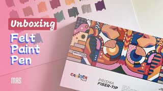 Unboxing the New Prisma Fiber Tip Paint Pen Set [upl. by Finlay]