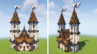 Minecraft 119 How To Build a Castle House Tutorial [upl. by Arrec]