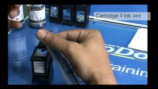 How to refill HP 802 818 inkjet cartridge Hindi Version [upl. by Assilim]