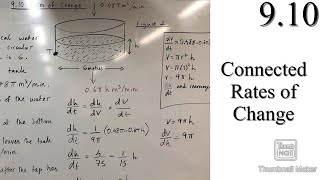 Edexcel A level Maths 910 Connected Rates of Change [upl. by Calmas]