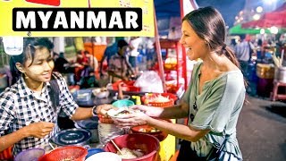 MYANMAR STREET FOOD TOUR in Yangon  Delicious Shan Noodles [upl. by Leila516]