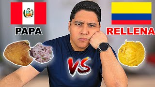 PAPA RELLENA PERUANA 🇵🇪vs PAPA RELLENA COLOMBIANA 🇨🇴¿CUAL ES MEJOR [upl. by Aronow]