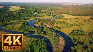 30 min  4K Drone Aerial Footage  Relax Video with Soothing Music  Charming Ukrainian Rivers [upl. by Teferi]