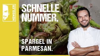 Schnelles SpargelRezept gratiniert in Parmesan von Steffen Henssler [upl. by Akemal836]