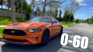 How Fast is a MANUAL 2020 Mustang GT to 60 MPH [upl. by Gardie185]