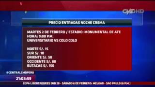 Central CMD Precio de entradas para la Noche Crema [upl. by Drabeck266]