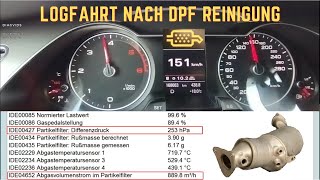 VCDS Logfahrt nach DPF Reinigung  Partikelfilter einbauen 20 TDI Audi A4 B8 [upl. by Ellevehc]