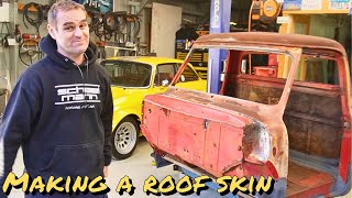 Hand made roof  1954 Ford F600 Car Hauler Build part 11 [upl. by Ataga354]