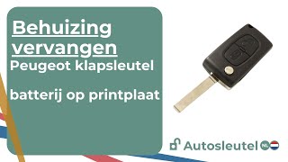 Peugeot klapsleutel vervangen  batterij op printplaat [upl. by Antons]